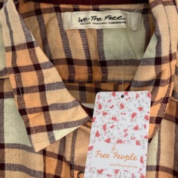 Free People Pacific Dawn Plaid Shirt - Picture 7 of 9